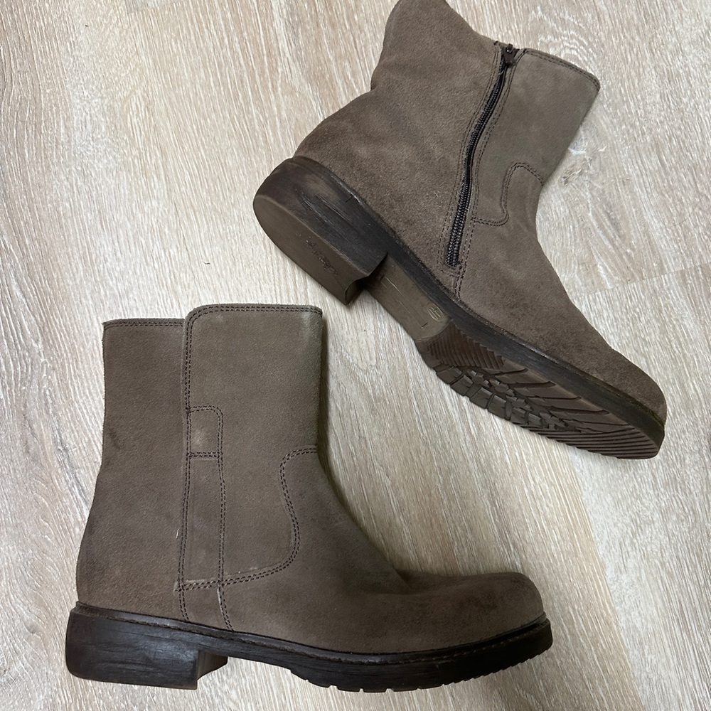 Brown Suede Ankle Boots